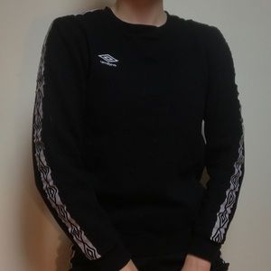 Umbro taped black crew neck sweatshirt